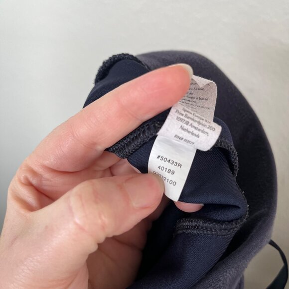 Spanx Womens Large Airessentials Wide Leg Crop Navy Blue Sweat Pant 50433r - Picture 10 of 13